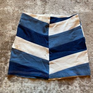 Darling multi denim colored skirt